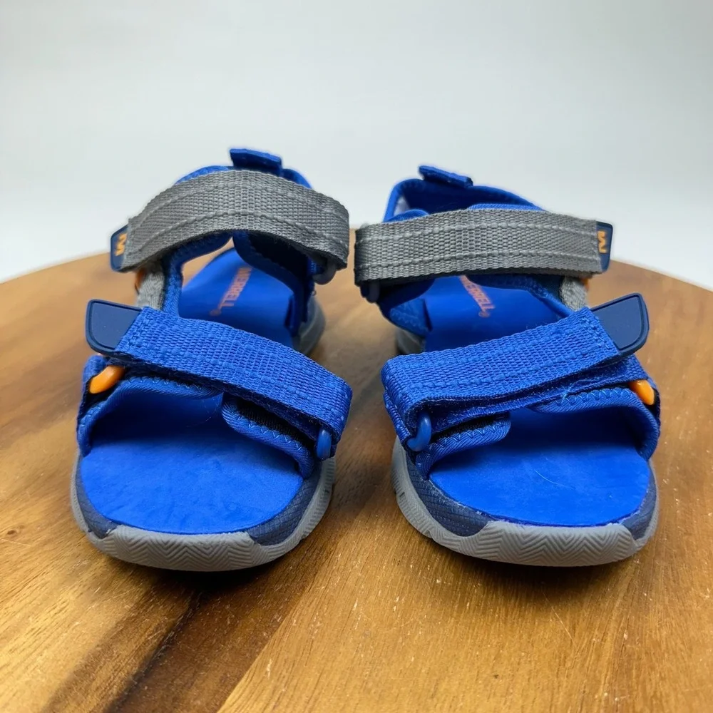 New NWOB Little Kids Merrell Hydro Rapids Hiker Blue Sandals Shoes Size 11 C